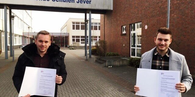 Die Absolventen Tobias Gruhle und Nico Grimmert